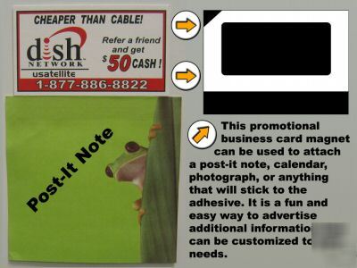 1,000 promo business card ad magnets 20MIL w/ adhesive