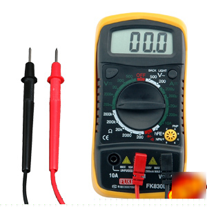 Multimeter voltmeter ammeter ohmmeter digital lcd ac dc