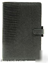 New filofax lizard leather personal organizer black $400