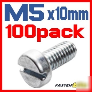 100 pack M5 x 10MM screws slotted bolts xclamp rrod
