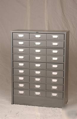 Hobart 27 drawer legal size organizer all steel cabinet