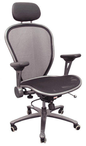 Silver vein mesh computer office desk chair headrest