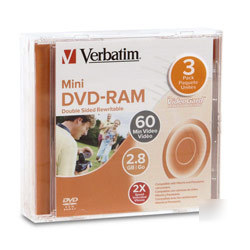 New verbatim 2X dvd-ram double sided media 95429