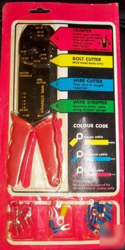 Nip crimper bolt wire cutter stripper tool kit