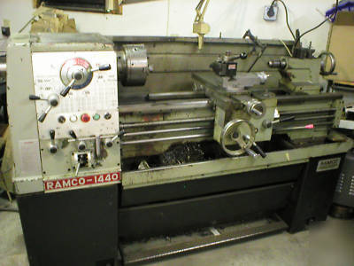 Ramco 1440 gap bed lathe with extras
