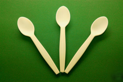 Eco-friendly disposable spoon- cornstarch - pack of 200