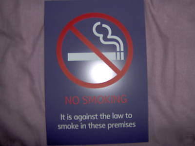 New aluminium no smoking sign - 