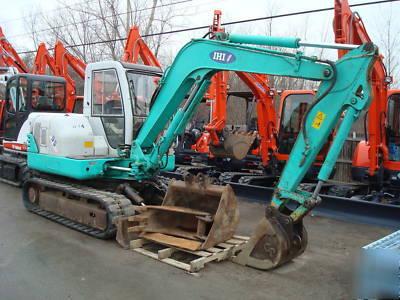 Ihi 55J 5.5 ton mini excavator cab & 3 buckets
