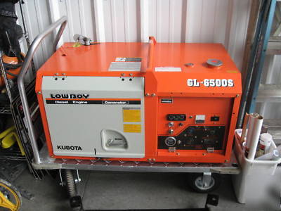 Kubota gl 6500 s lowboy diesel generator just serviced