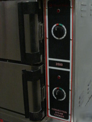 Used market forge gas steamer mdl 3500 & 2 6 gl kettles