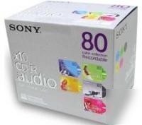 Sony pack of 10 cd-r audio colour mix 80 min. pack of 1