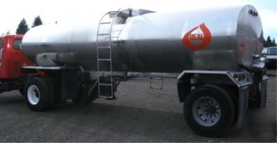 Stainless steel semi milk tanker trailer 3500 gallon
