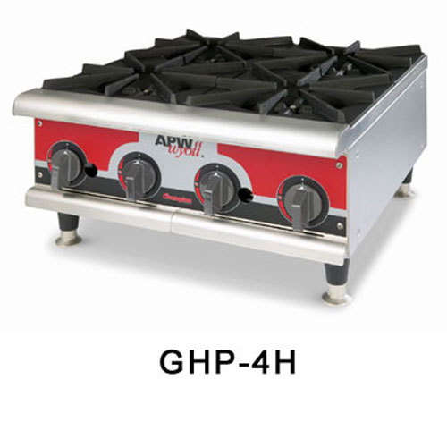 Apw ghp-2H hotplate, gas, 2 burners (30,000 btu), champ