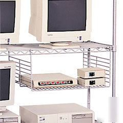 Safco wire drop shelf for lan management system
