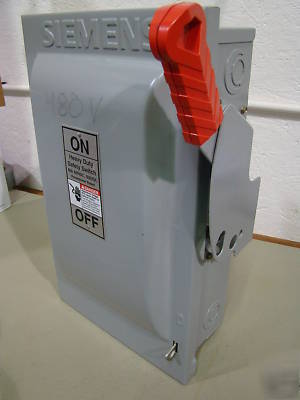Siemens hd 60 a 600 v 3P safety switch fuse disconnect