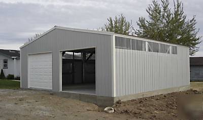 Steel building kit 24X24 full engineered garage/shop 