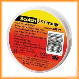 New 3M scotch 35 orange vinyl electrical tape 