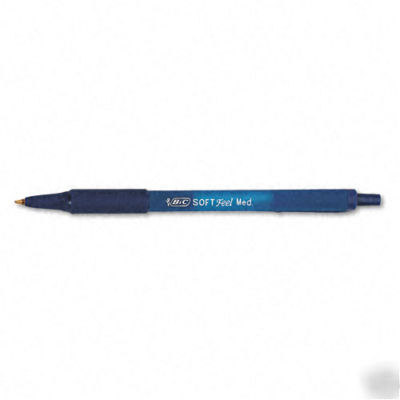 Bic softfeel retractable ballpoint pens blue med. pt.