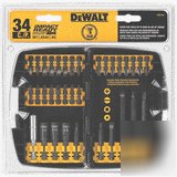 Impact ready screw driving set 34-pc magnetic bit tip