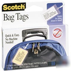 Self-laminating luggage tags,4-9/16 X2-3/16 ,5/bx,clear