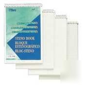 Steno book, gregg rule, 80 sheets, 6 X9 , green tint, s