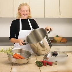 Extra large stainless steel stock pot set 24QT
