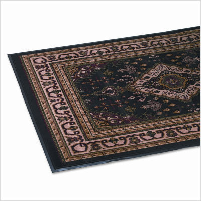 Woven oriental rug- floor mat, 65.5 x 92.5, black