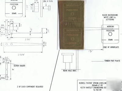 Model engine: burrell patent spring levelling indicator