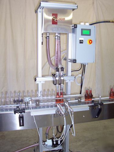 2 head modular gravity liquid filler filling machine 