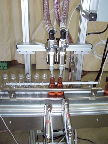 2 head modular gravity liquid filler filling machine 