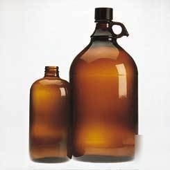 Wheaton safety-coated bottles, amber, narrow mouth