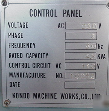 New #CKG250HTS kondo od plain cylindrical grinder 1986