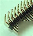 Pin header 2.54MM right angle 2 x 40 way gold x 10 pcs