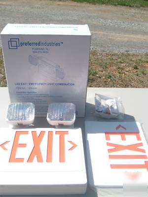 Preferred industries led exit/emergency light combo