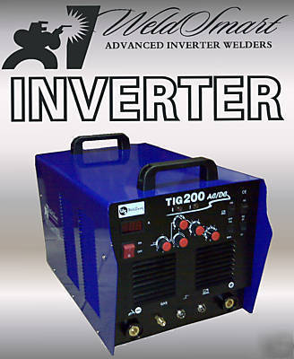 Weldsmart 200 amp acdc tig/ stick inverter welder ac dc