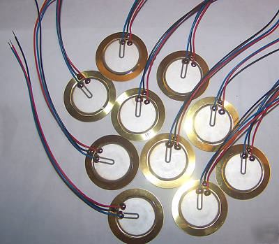 10 35MM brass piezo disc beeper transducer mic element