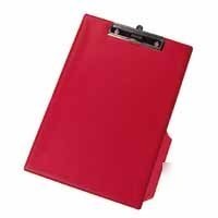6 red A4 foolscap clipboards pvc covered board & clip 