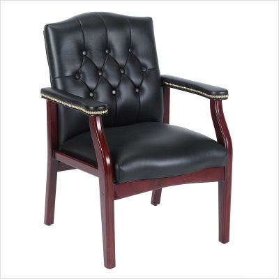 Boss office products tufted style italian leather chair
