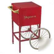 Nw red 18'' popcorn cart with door