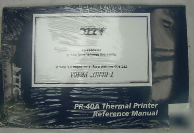 New ttc dynatech pr-40A thermal printer w/ case & xtras