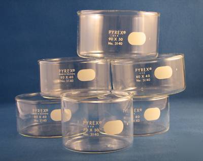 Pyrex crystallizing dishes #3140 (lot of 6)