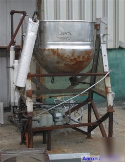 Used:lee kettle, 100 gallon, 304 stainless steel. 36