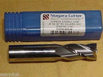 Lot of 5 niagara cutter endmill hss gp nos