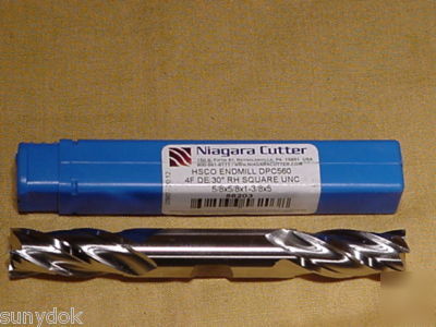 Lot of 5 niagara cutter endmill hss gp nos