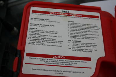 Cooper atkins SH66A e 3-zone temperature tester