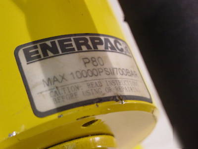 Enerpac p-80 hydraulic hand pump w/6' series 900 hose