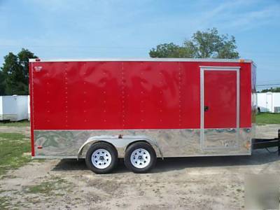 New 2011 7 x 16 enclosed cargo trailers ramp door 7X16 