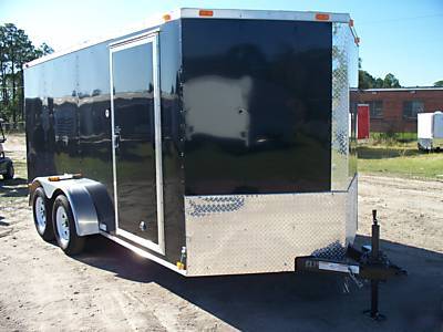 New 2011 7 x 16 enclosed cargo trailers ramp door 7X16 