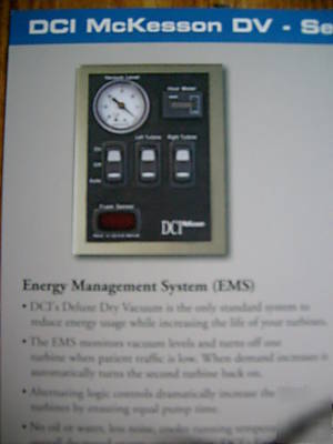 Dci/mckesson dv-series deluxe dry vacuum system