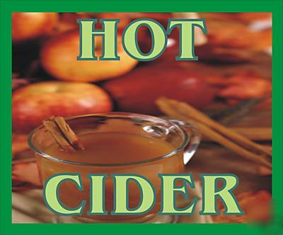 Hot cider concession decal